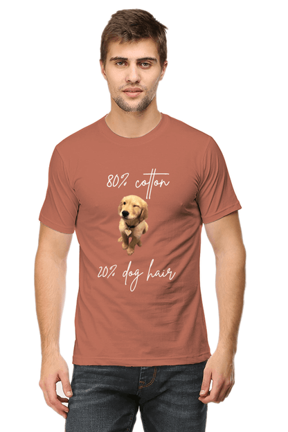 Plain Round Neck T-Shirt – Dog Hair Quote