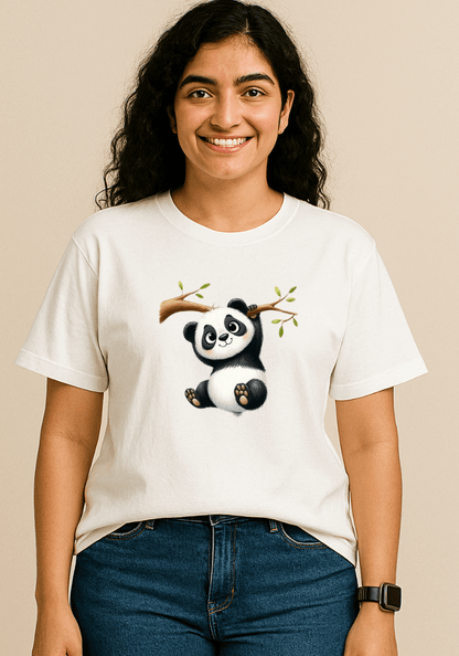 Playful Panda Oversized Drop Shoulder t-shirt for men and women