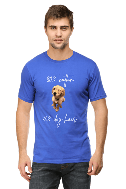 Plain Round Neck T-Shirt – Dog Hair Quote