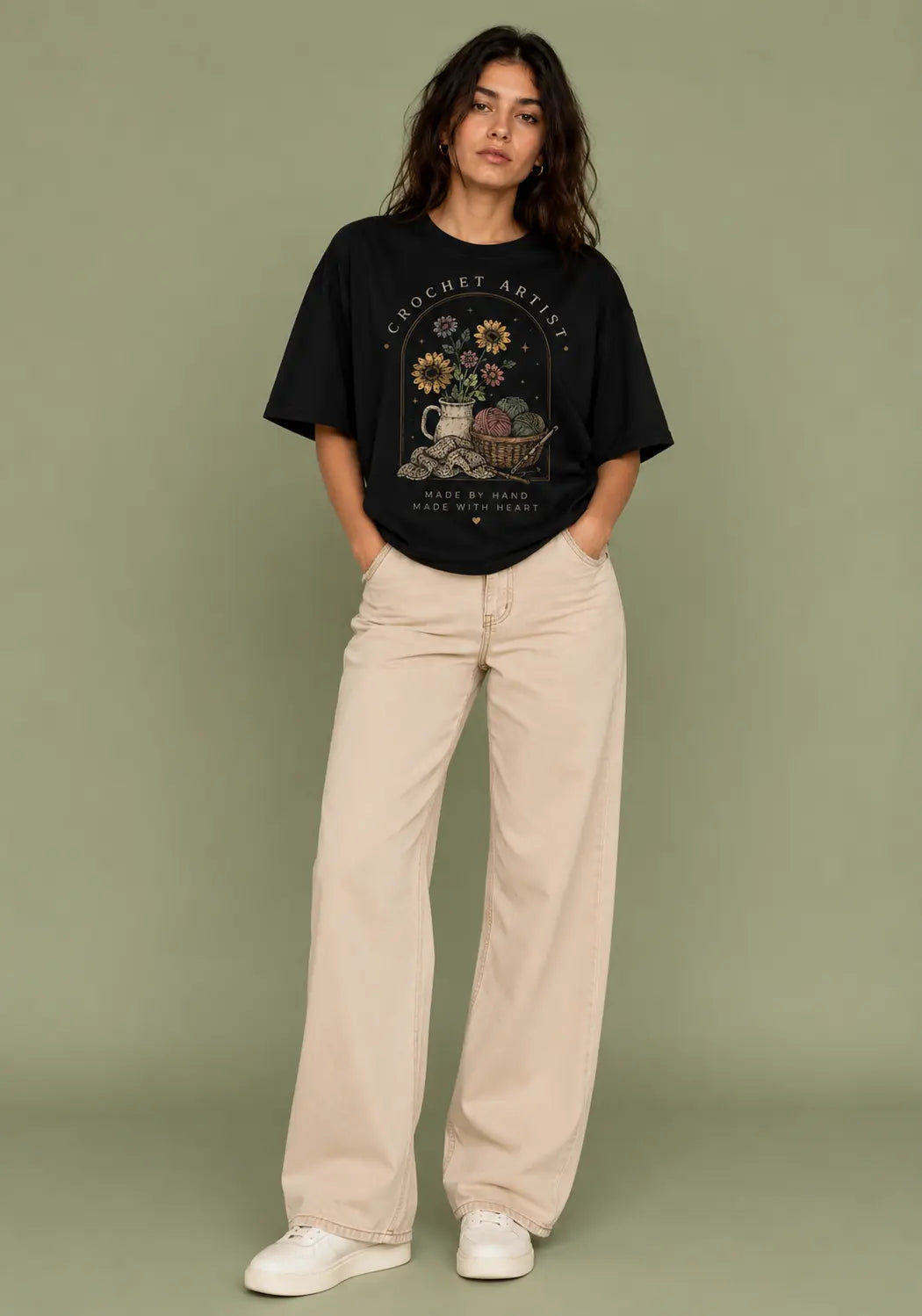 Crochet Artist Aesthetic Oversized T-Shirt