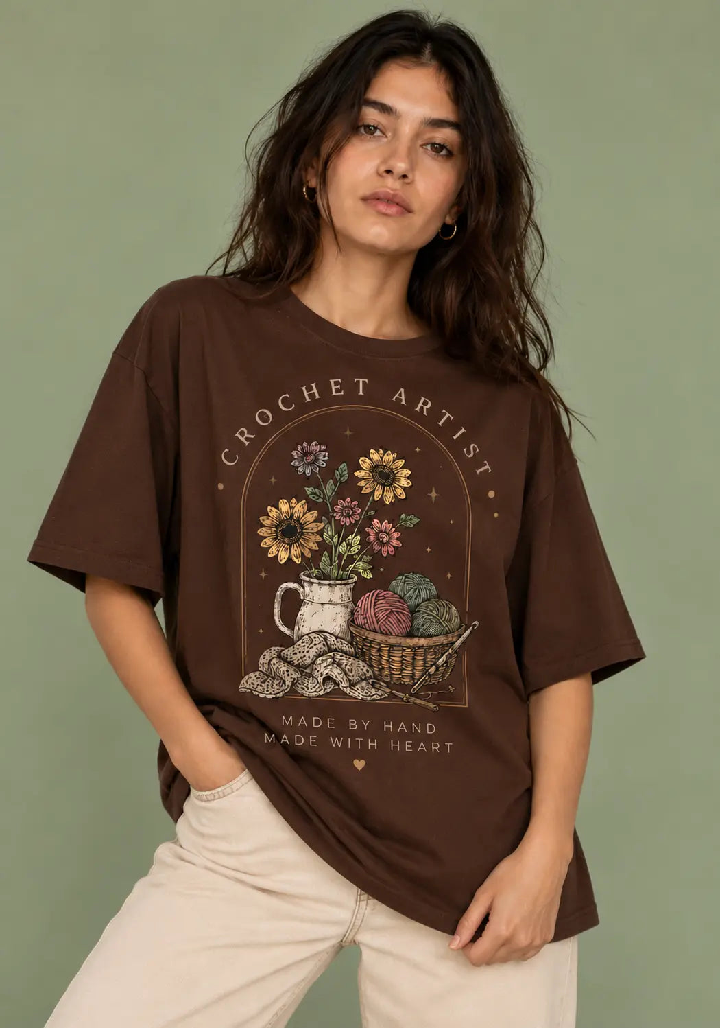 Crochet Artist Aesthetic Oversized T-Shirt
