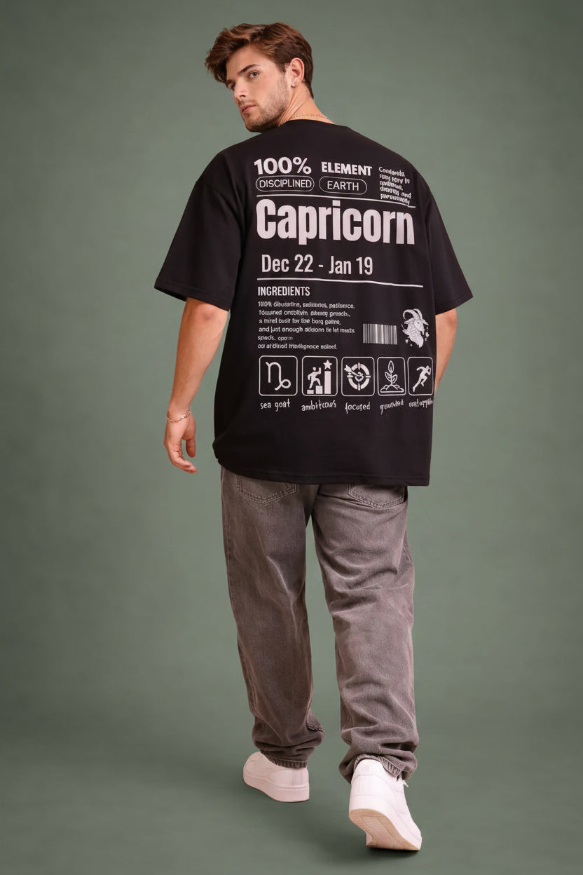 240gsm loopknit black oversized t-shirt