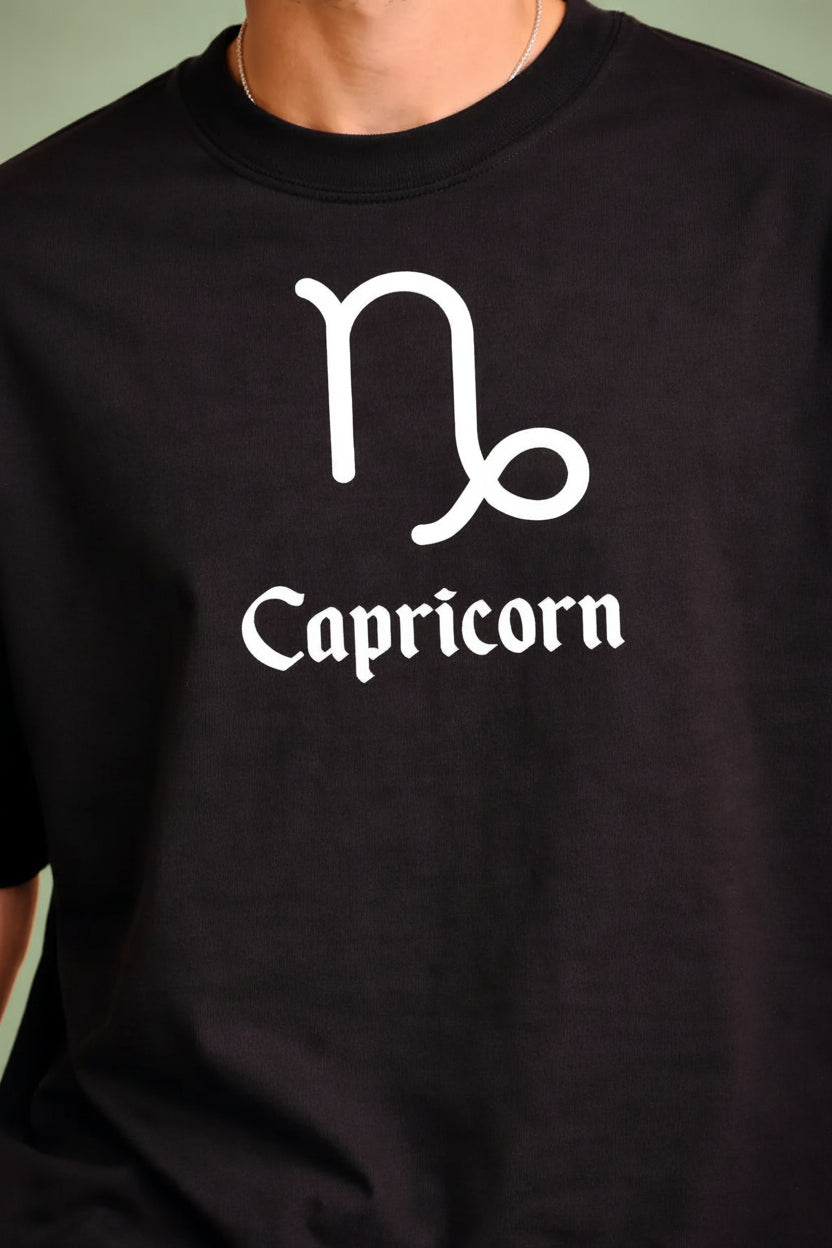 240gsm loopknit black oversized t-shirt