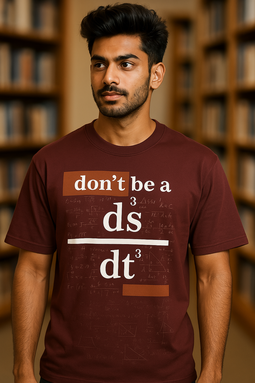 Oversized Terry Cotton T-shirt for men and women - Tricky Science equation