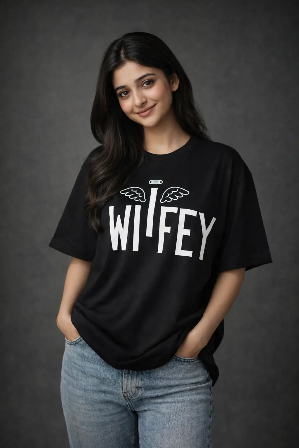 Angel Wifey Couple T-Shirt for her