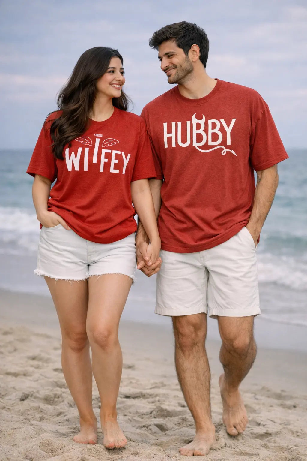 Angel Wifey Couple T-Shirt for her