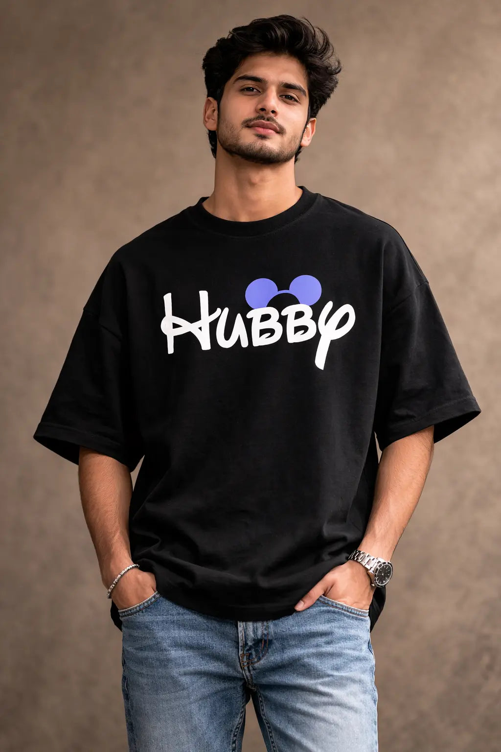 Hubby V2 CARTOON Couple T-Shirt