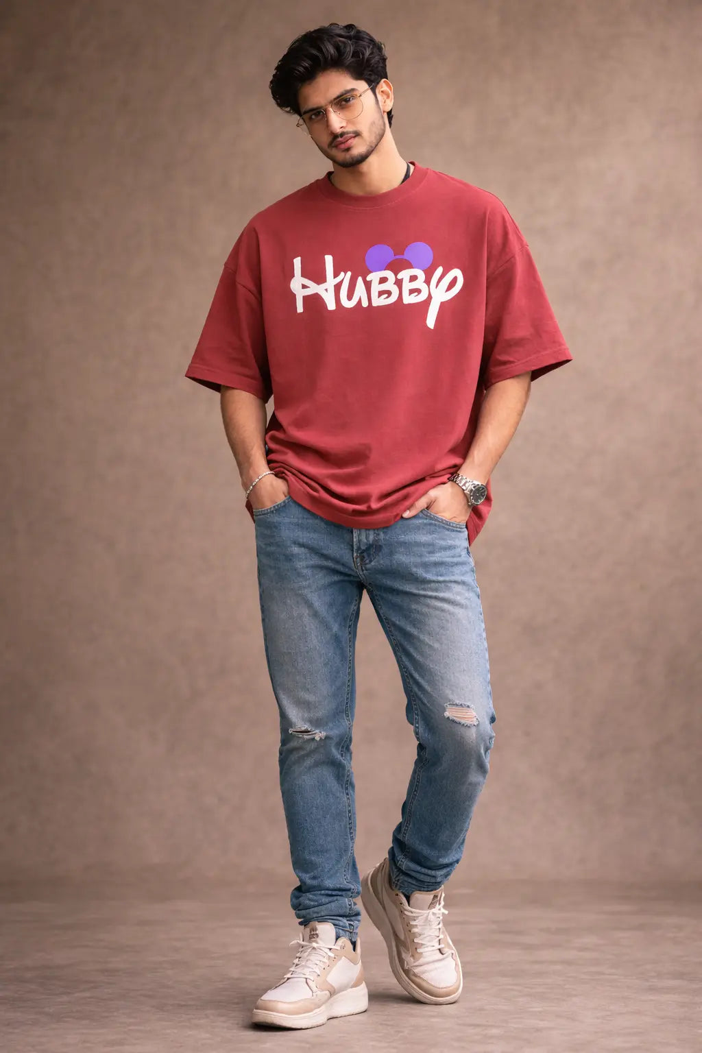 Hubby V2 CARTOON Couple T-Shirt