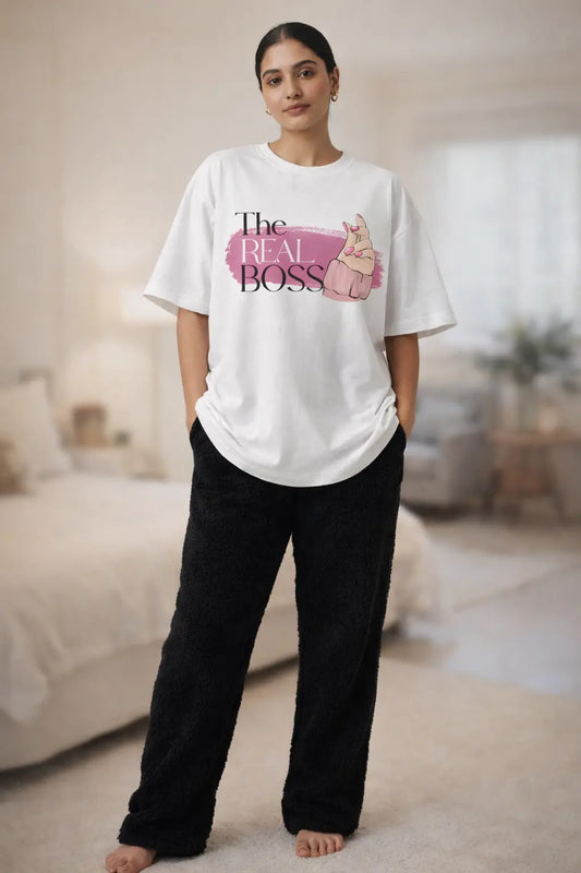 The Real Boss - Oversized  Couple T-Shirt for her