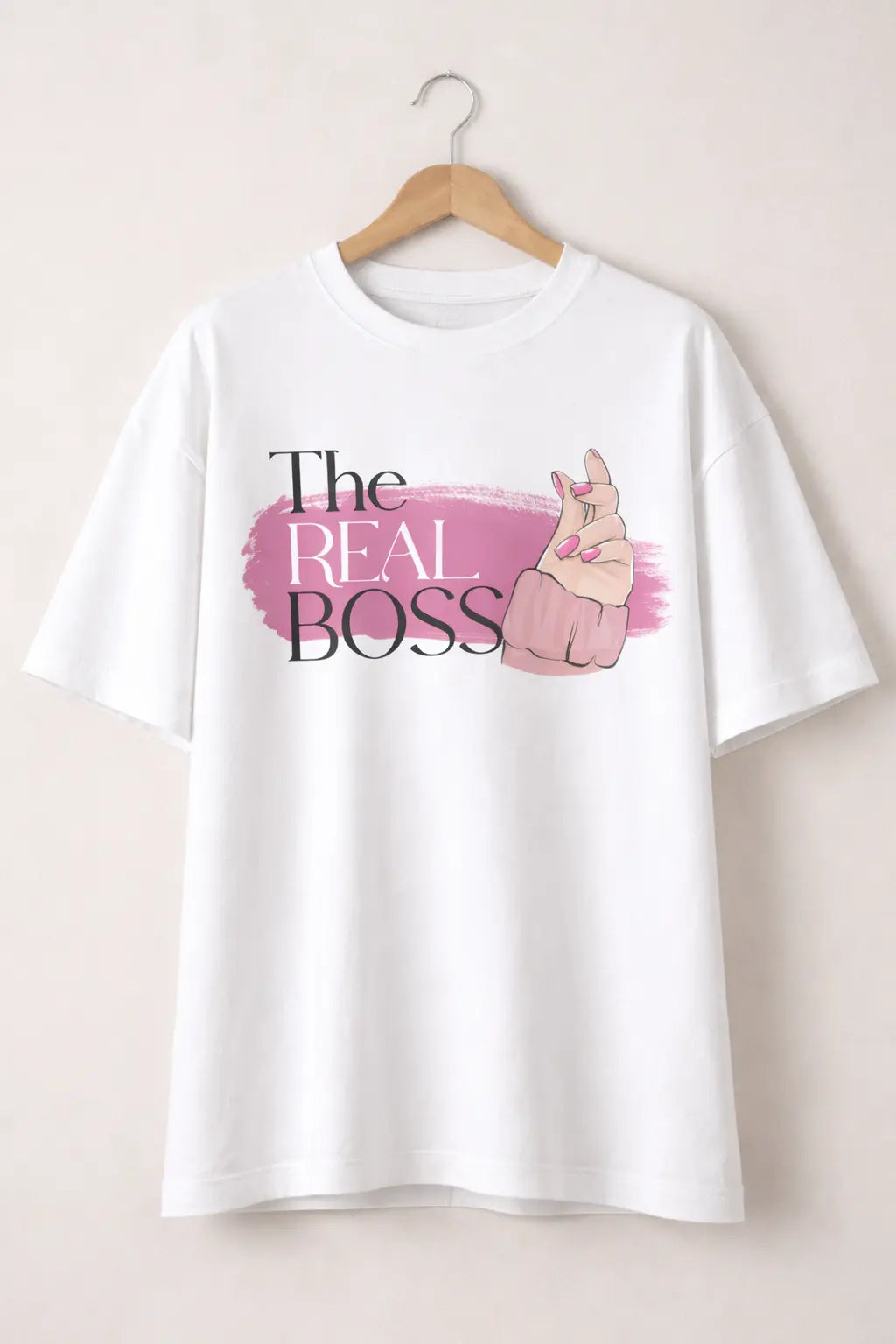 The Real Boss - Oversized  Couple T-Shirt for her