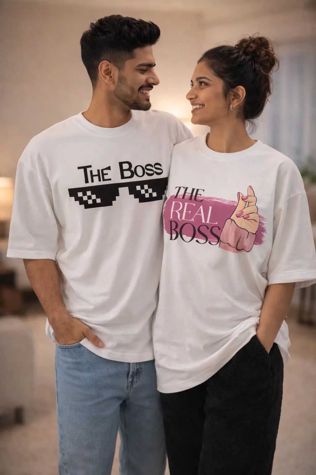The Boss - Oversized  Couple T-Shirt for him