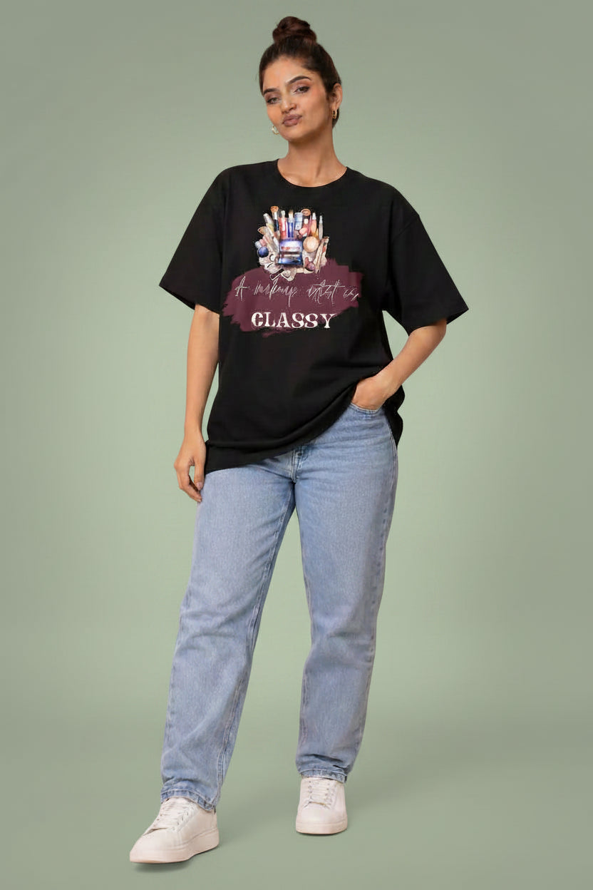 Classy MUA black oversized  t-shirt