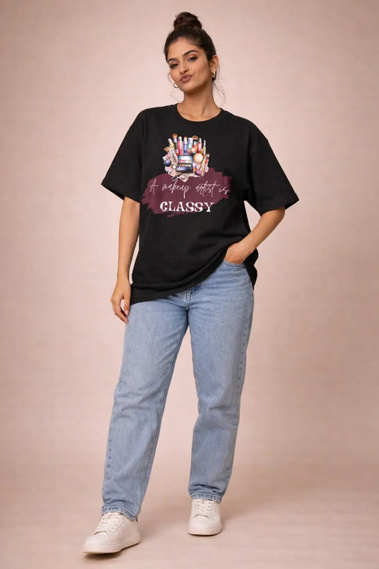 Classy MUA black oversized  t-shirt