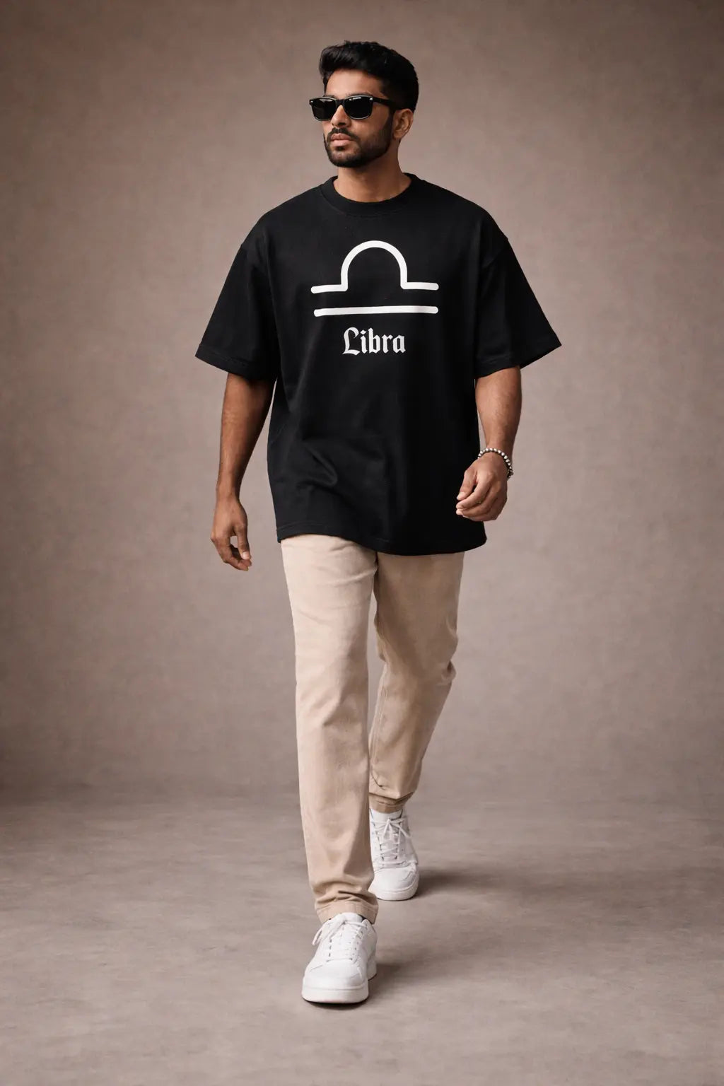 Libra zodiac black oversized horoscope t-shirt