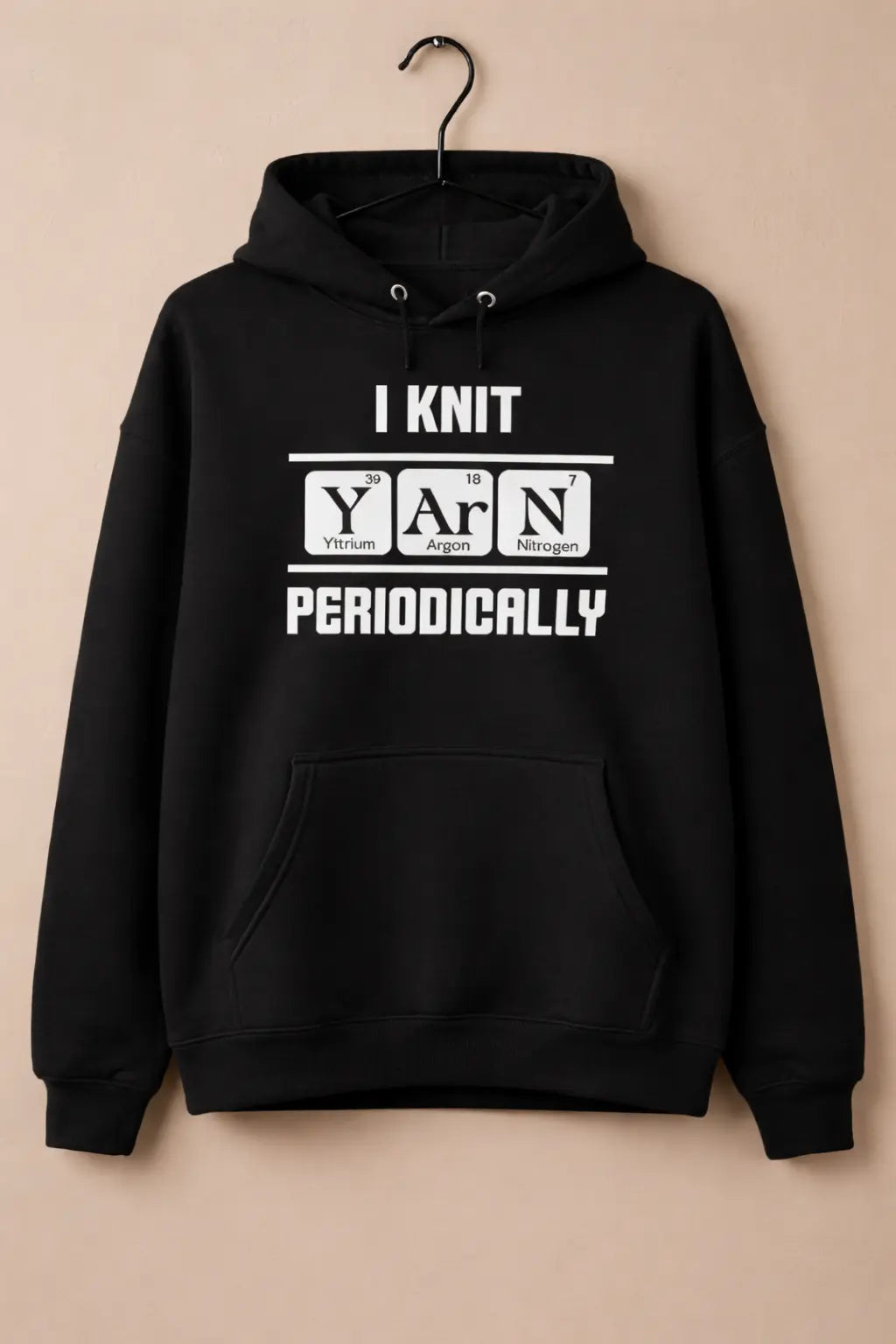 Yarnistry - Crochet Artist Black Oversized Hoodie