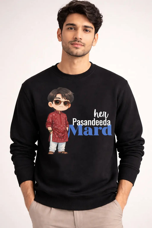 Her Pasandeeda Mard Black Sweatshirt