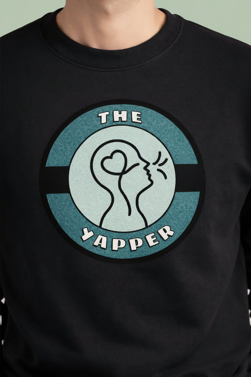 The Yapper Black Sweatshirt