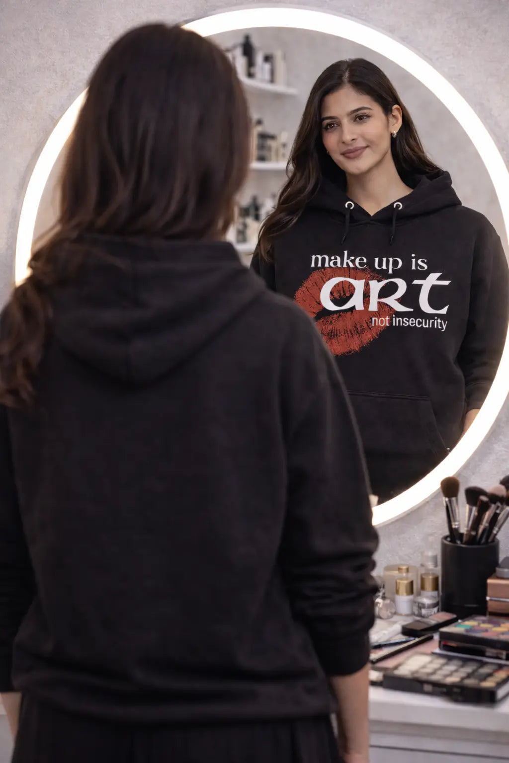 Makeup Is Art Not Insecurity Black Hoodie