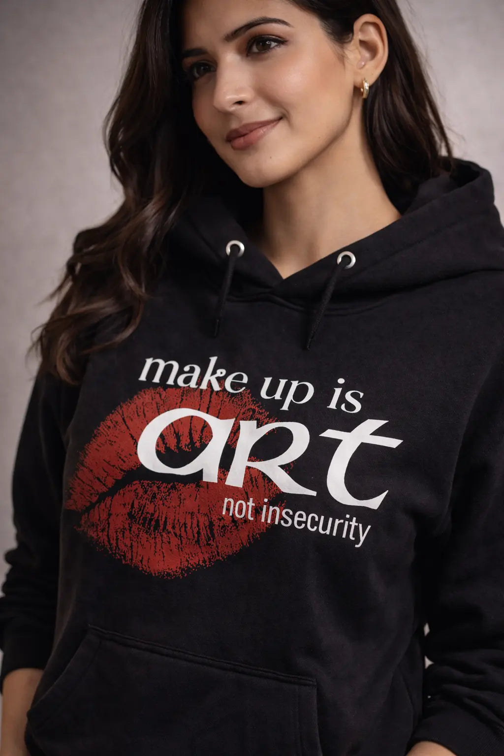 Makeup Is Art Not Insecurity Black Hoodie
