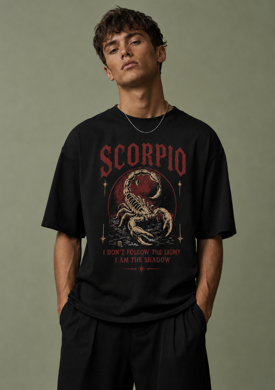 Scorpio Shadow Premium Oversized Zodiac T-Shirt