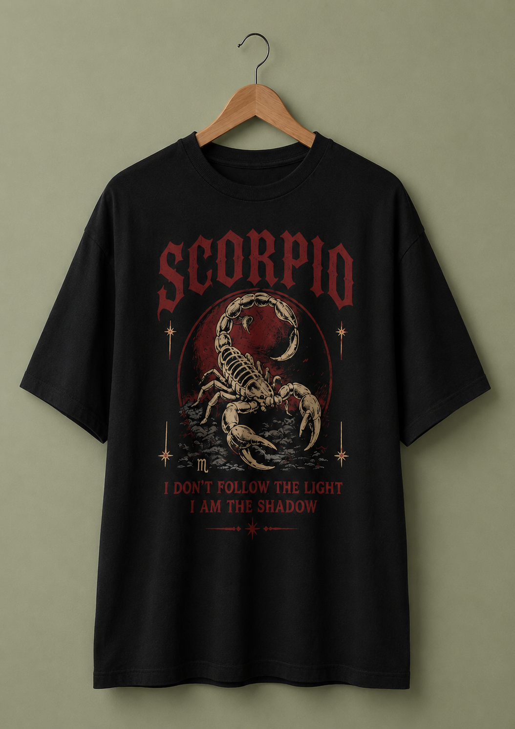 Scorpio Shadow Premium Oversized Zodiac T-Shirt