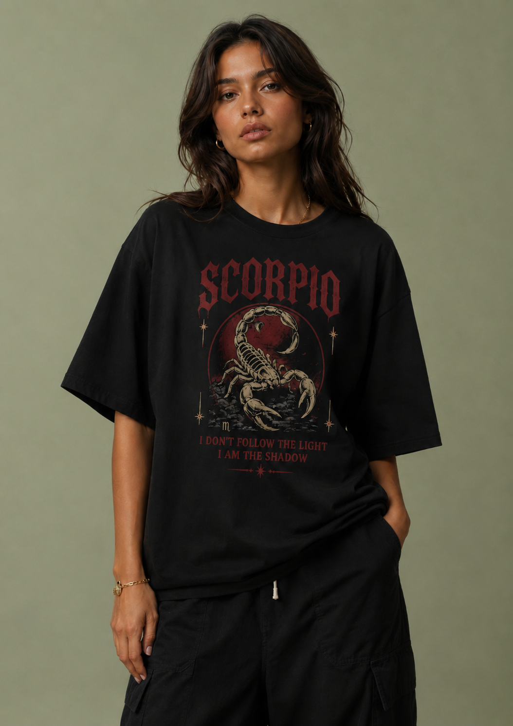 Scorpio Shadow Premium Oversized Zodiac T-Shirt