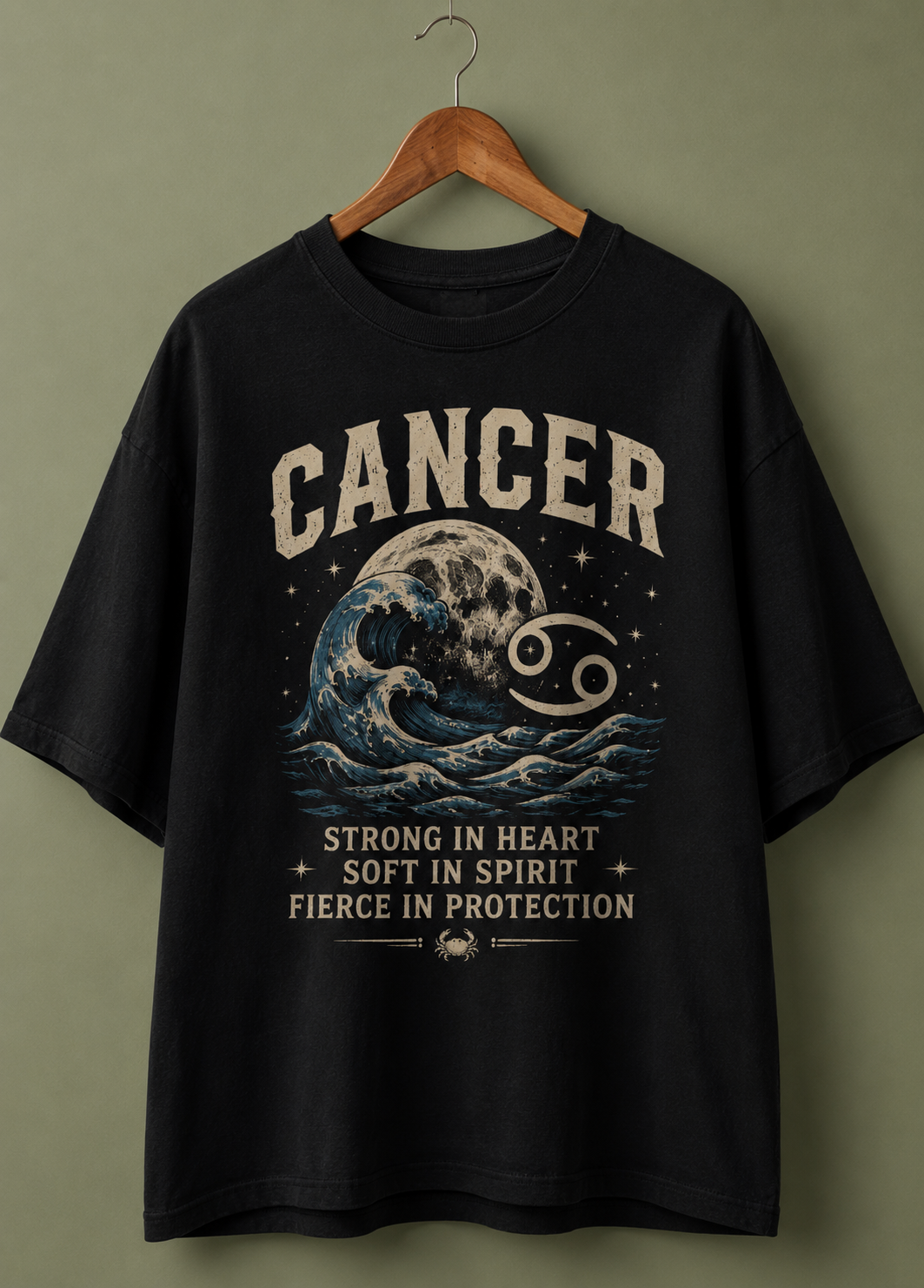 Cancer Zodiac Premium Oversized T-Shirt
