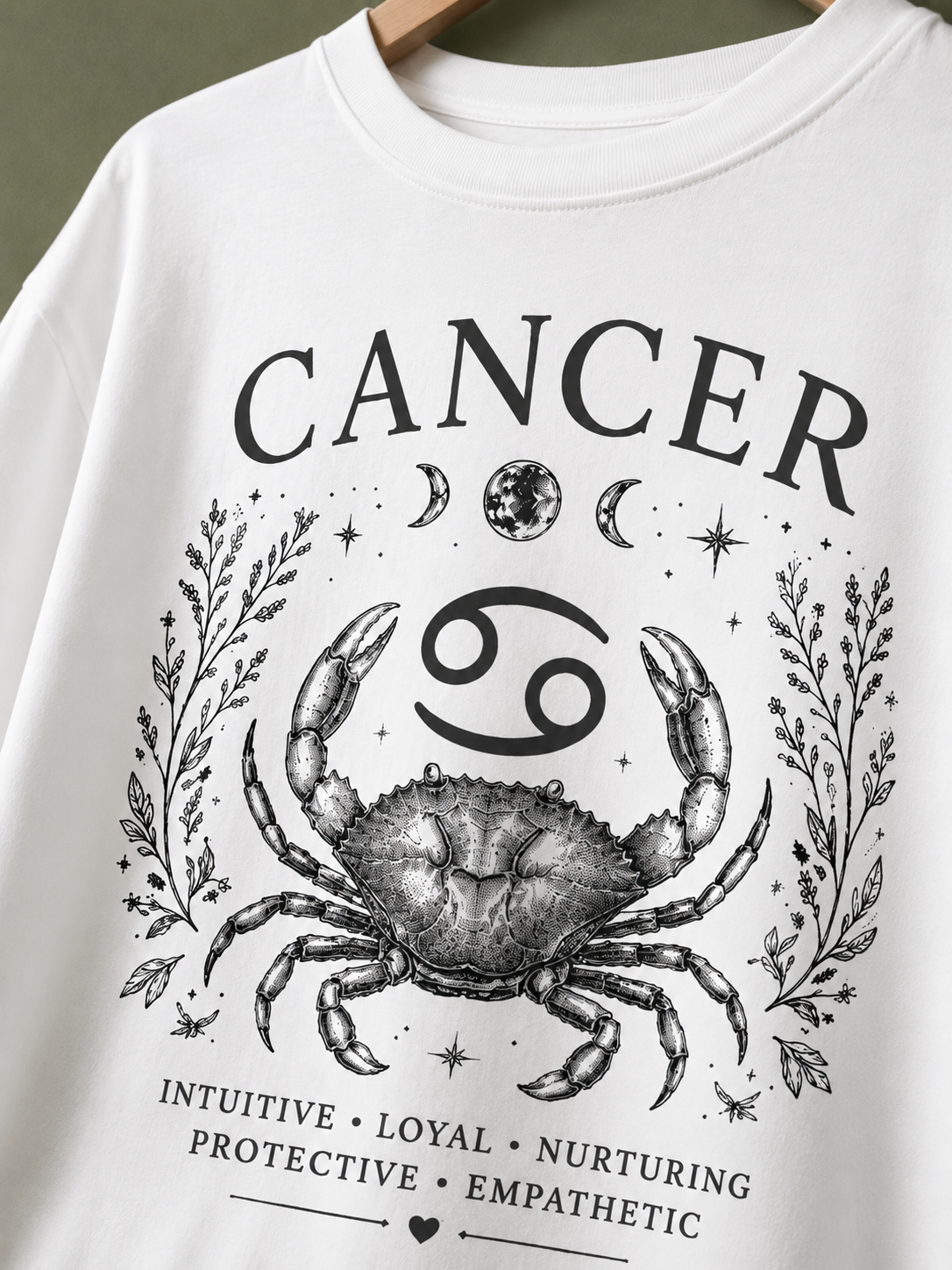 Cancer Moonlight Premium Oversized Zodiac T-Shirt