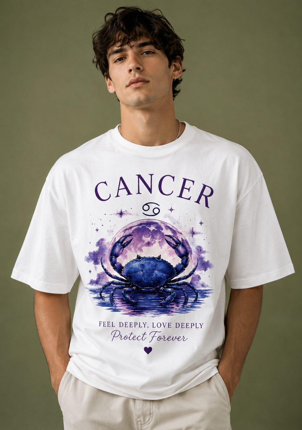 Cancer Moonlit Soul Premium Oversized T-Shirt