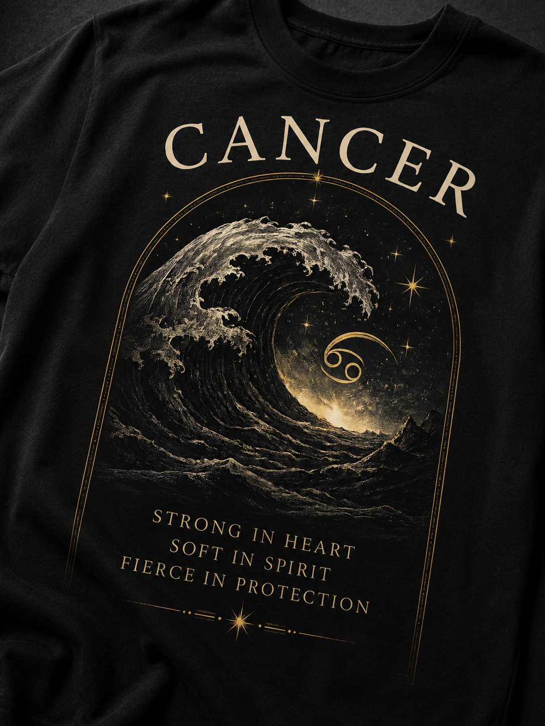 Cancer Ocean Soul Premium Oversized Zodiac T-Shirt