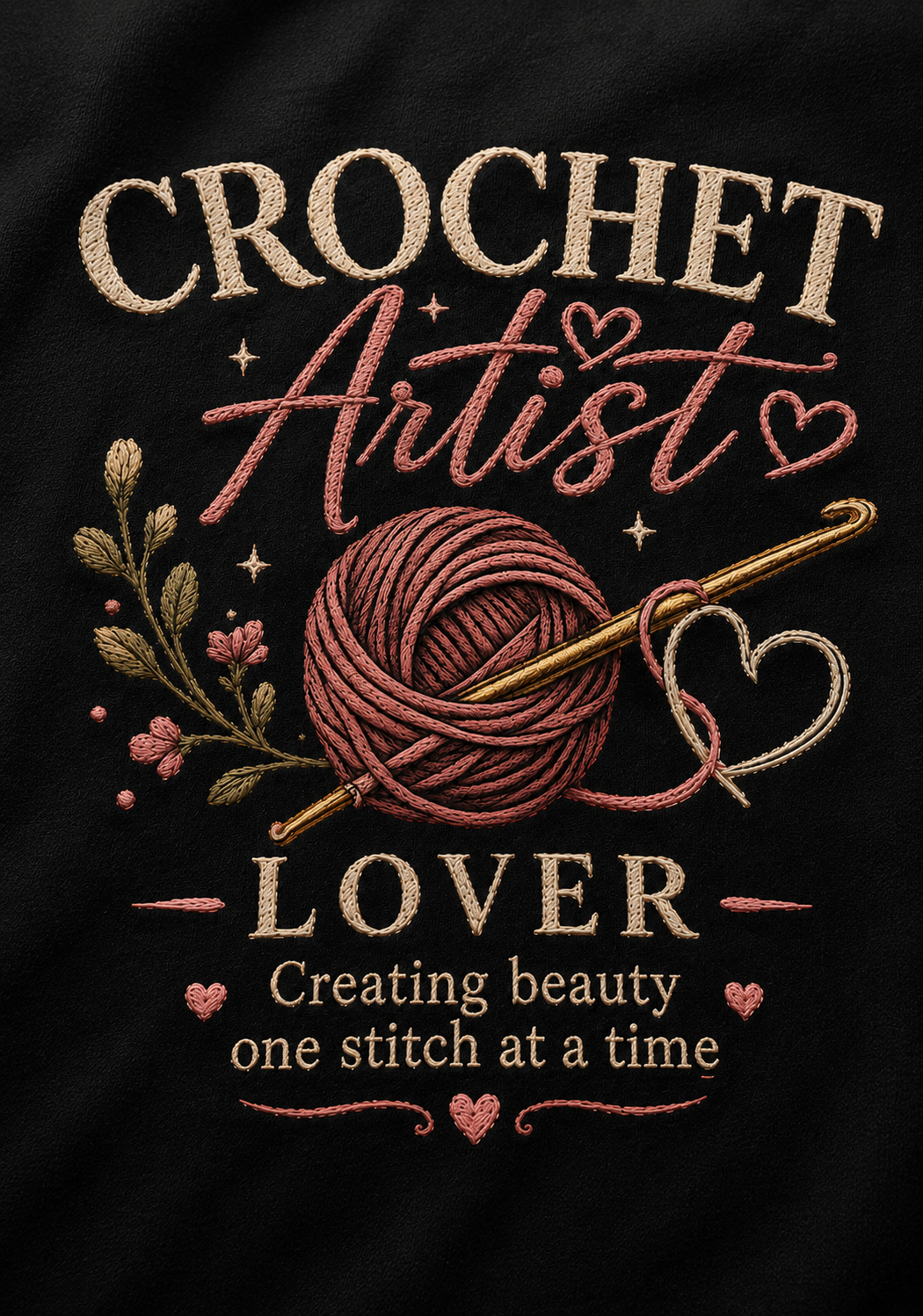Crochet Artist Lover Premium Oversized T-Shirt hermoza india