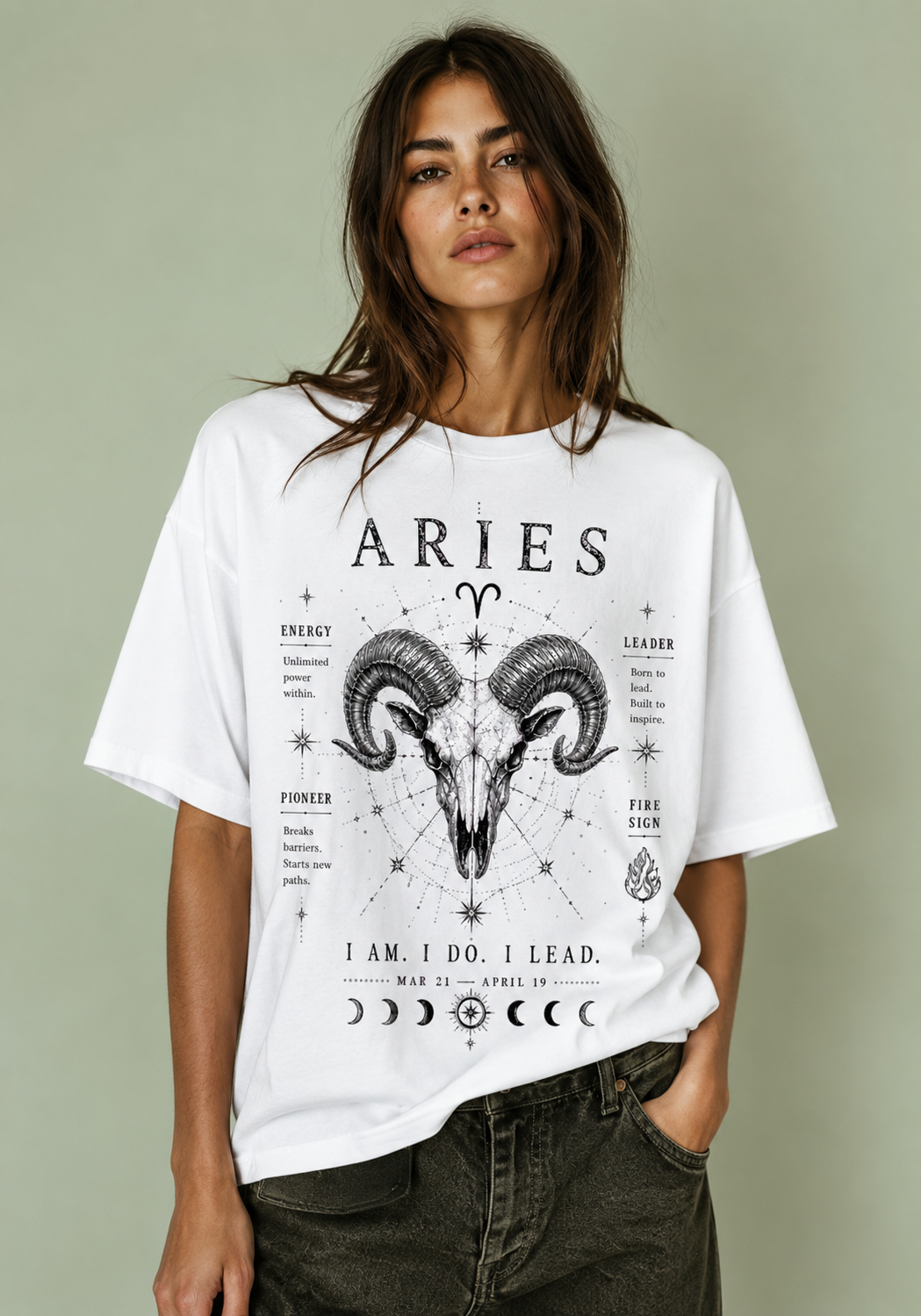 Aries Premium Oversized Zodiac T-Shirt
