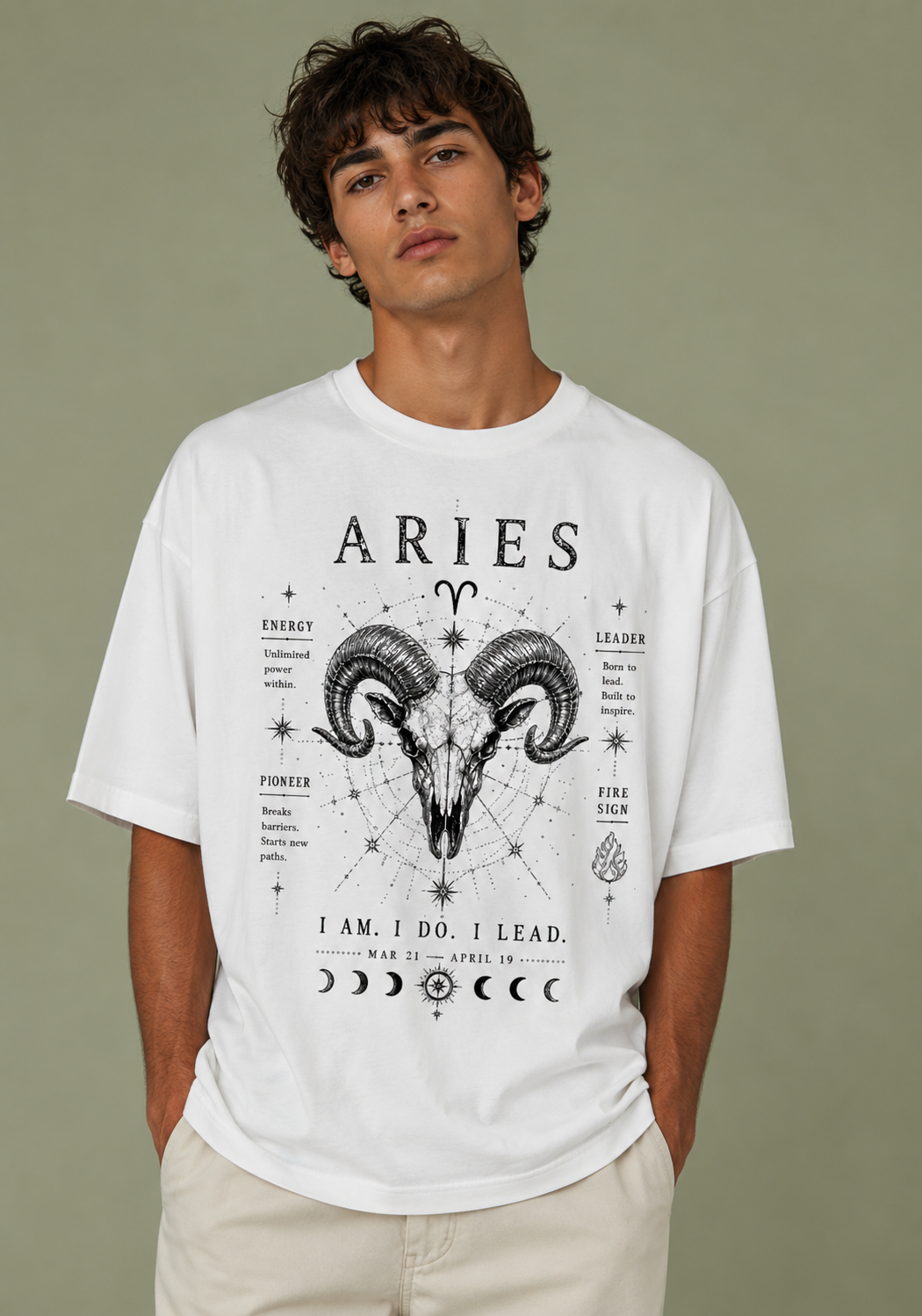 Aries Premium Oversized Zodiac T-Shirt