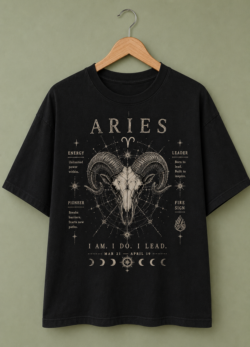 Aries Premium Oversized Zodiac T-Shirt