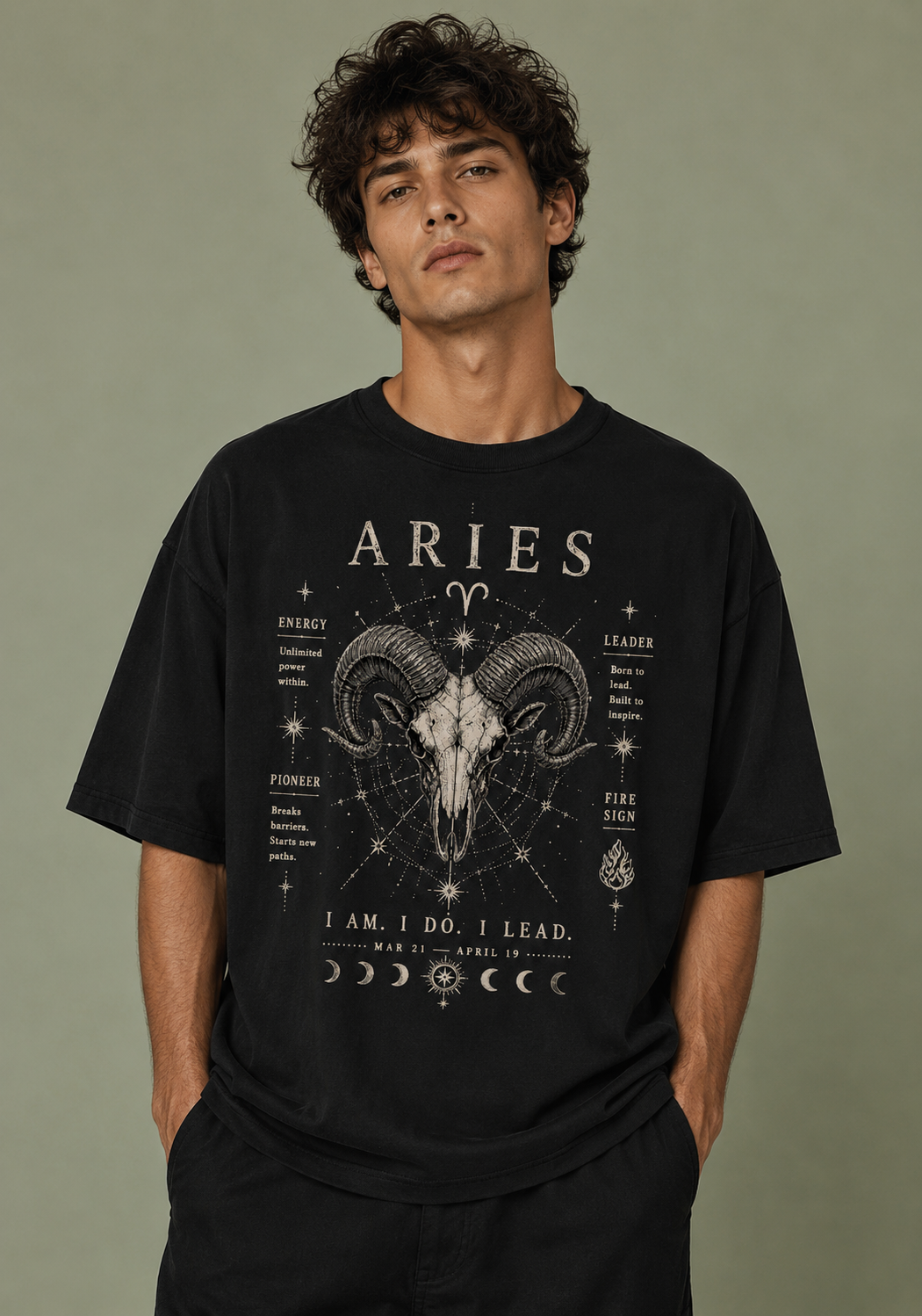 Aries Premium Oversized Zodiac T-Shirt
