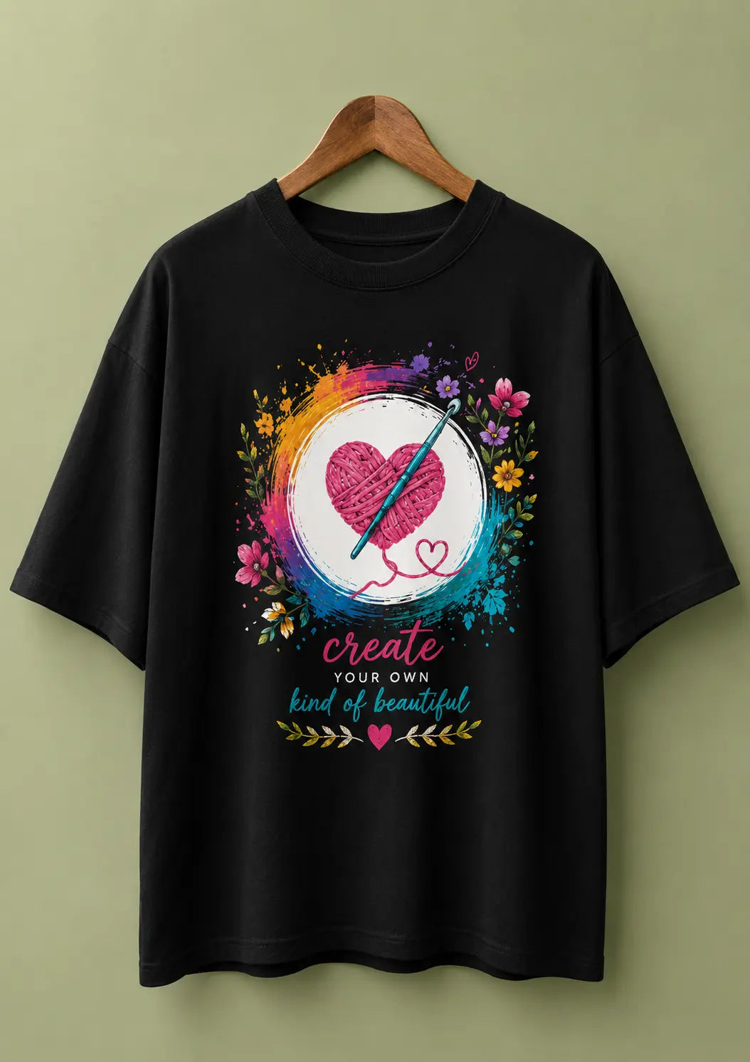 Colorful Patch Oversized T-Shirt