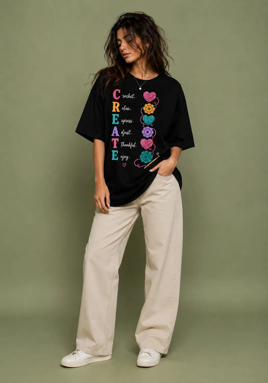 Create & Crochet Oversized T-Shirt