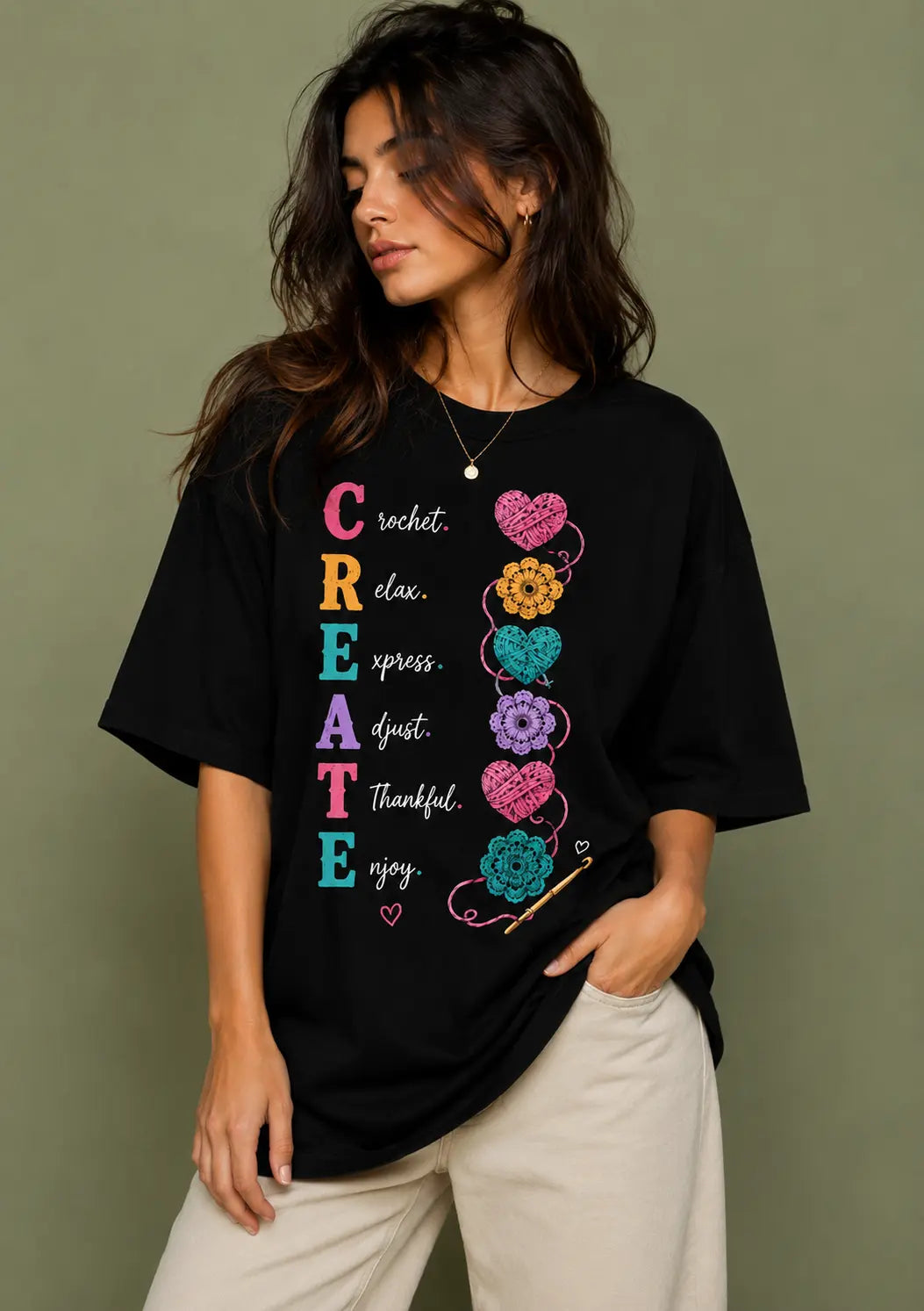 Create & Crochet Oversized T-Shirt