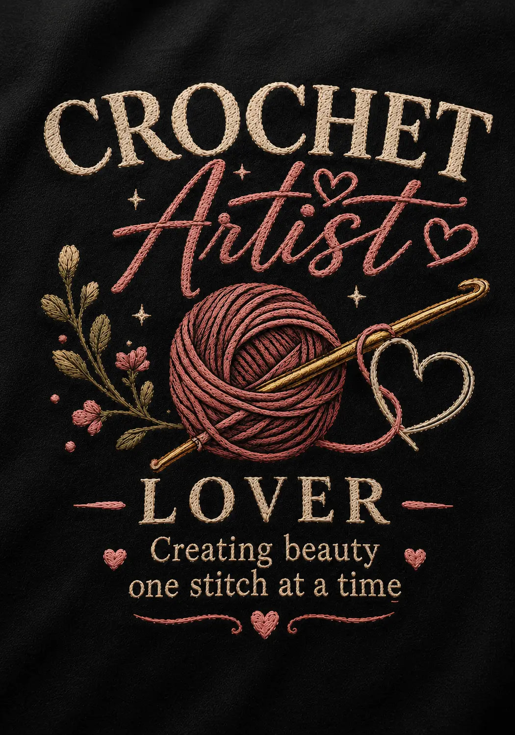 Crochet Artist Lover Oversized Tshirt