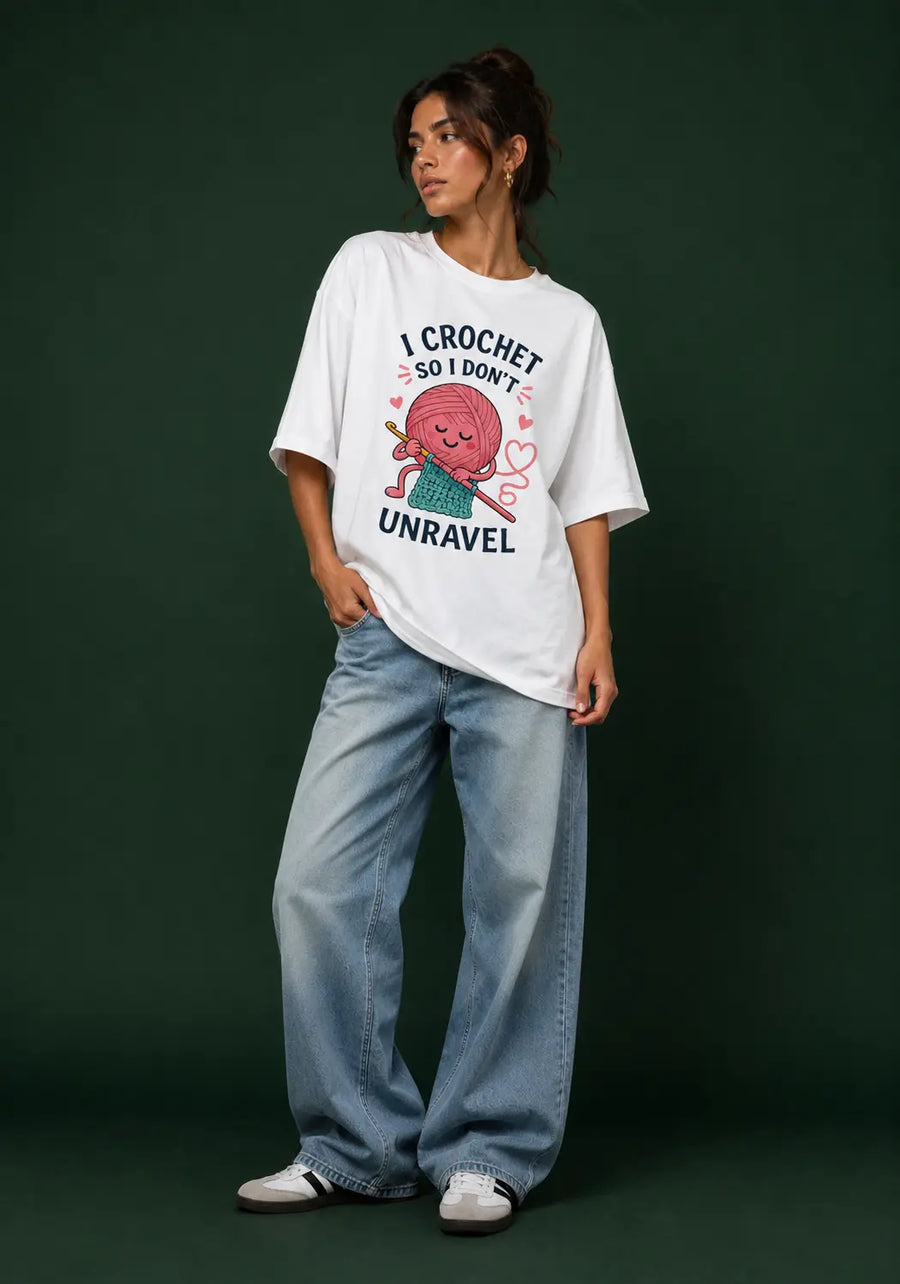 Crochet Artist Unravel Oversized T-Shirt