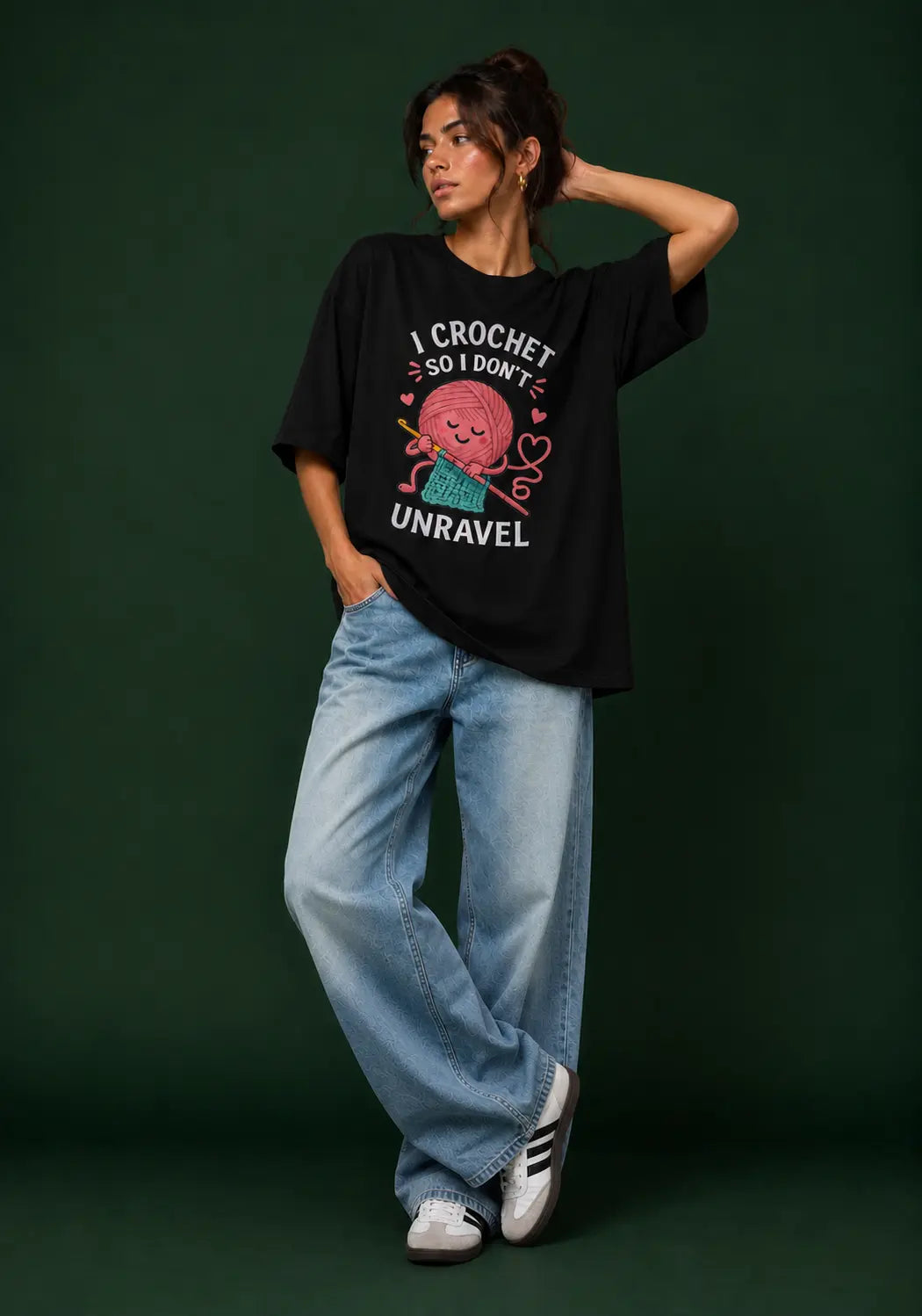 Crochet Artist Unravel Oversized T-Shirt