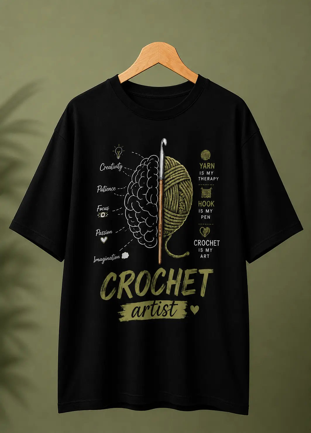 Crochet Brain Oversized T-Shirt