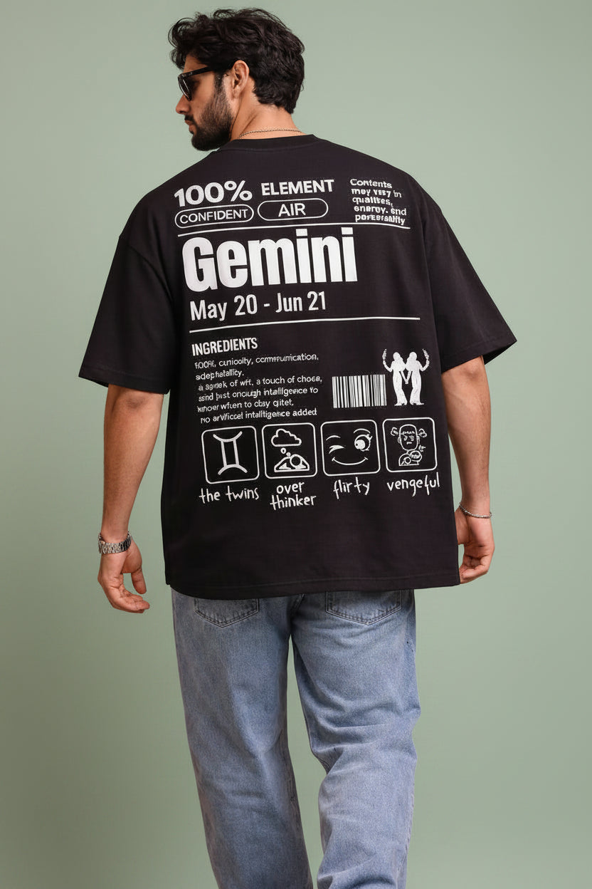 240gsm oversized black t-shirt.