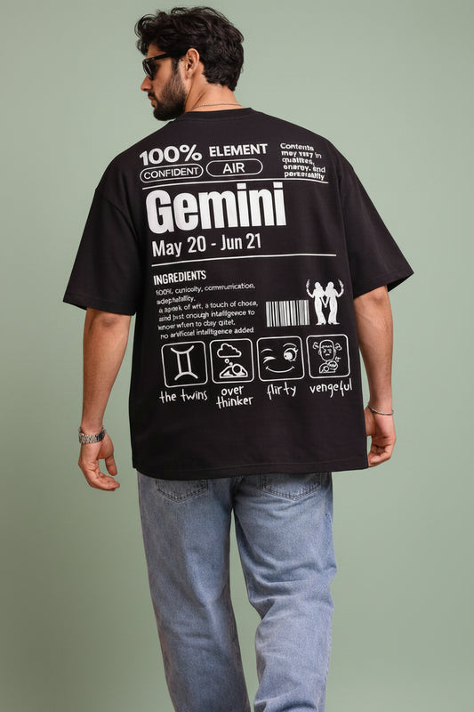 240gsm oversized black t-shirt.