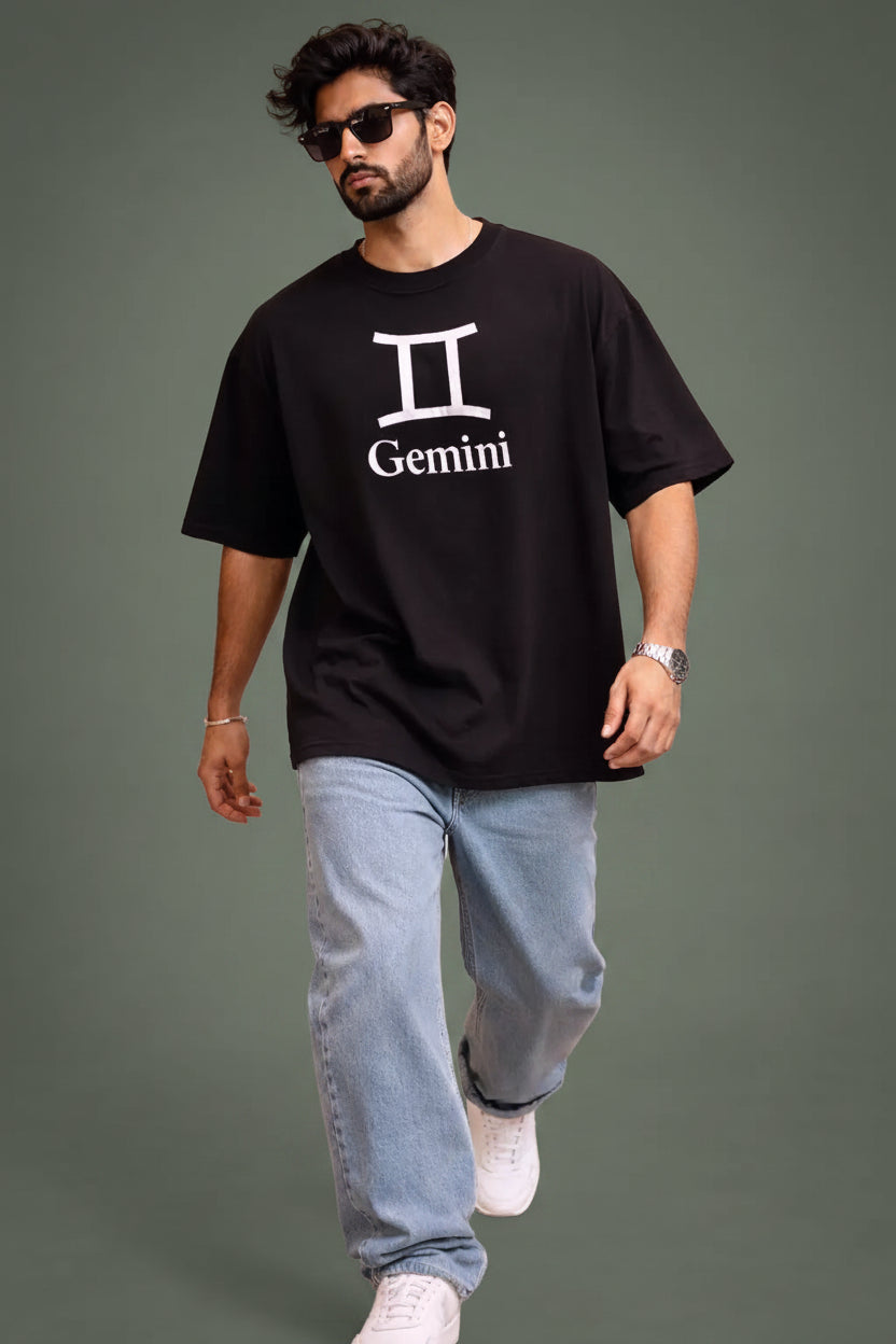 240gsm oversized black t-shirt.