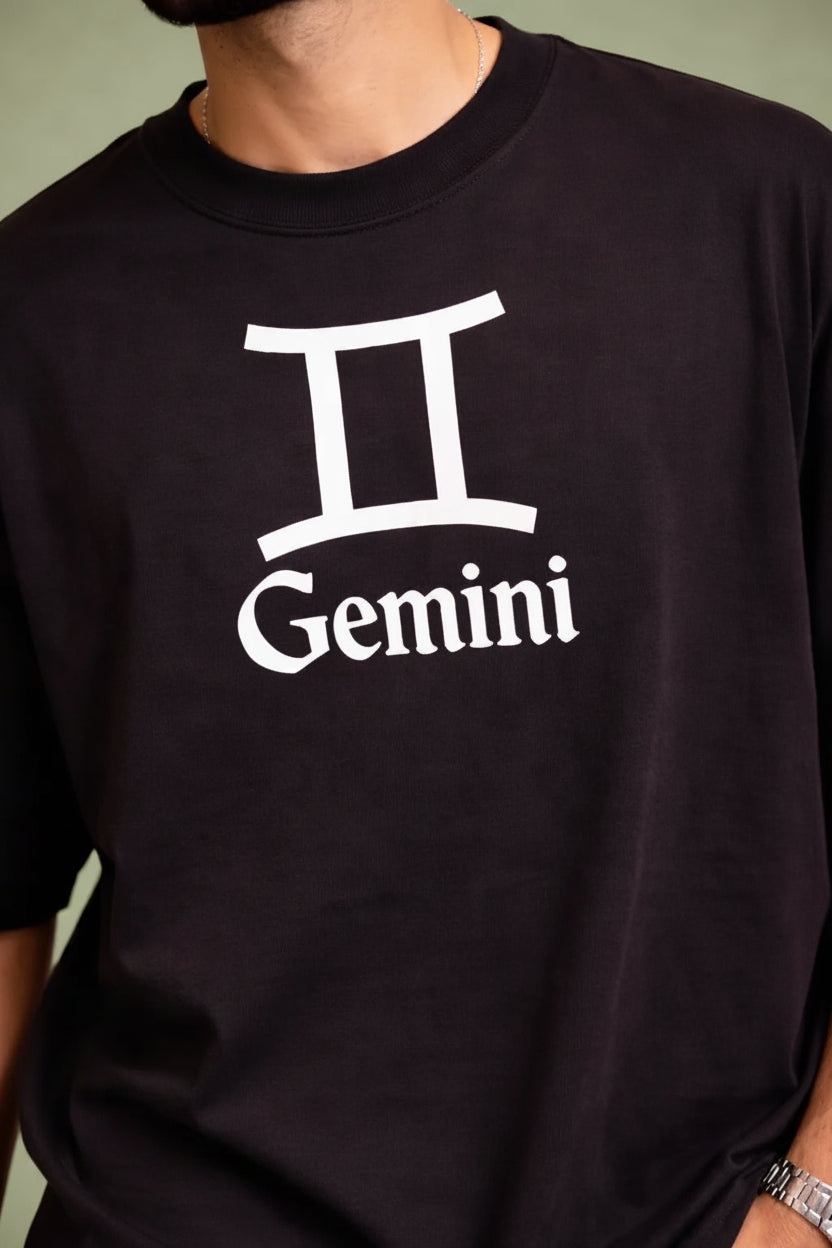 240gsm oversized black t-shirt.