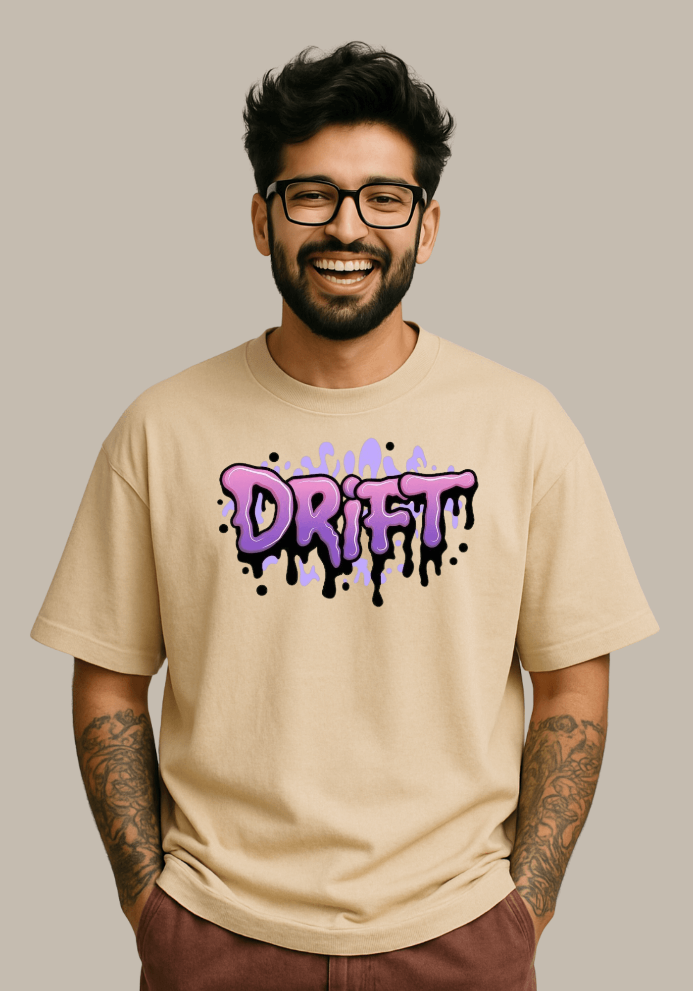 DRIFT Drop‑Shoulder Oversized Tee — Navy Edition