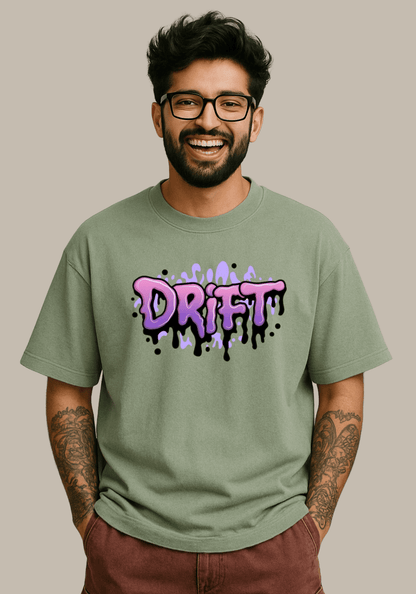 DRIFT Drop‑Shoulder Oversized Tee — Navy Edition