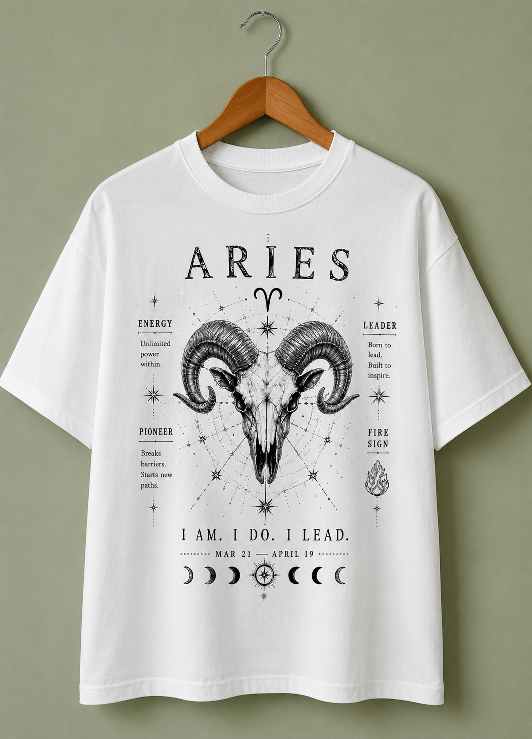 Aries Premium Oversized Zodiac T-Shirt