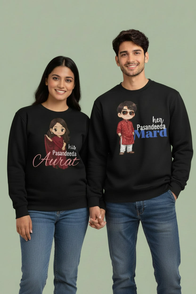 Her Pasandeeda Mard Black Sweatshirt